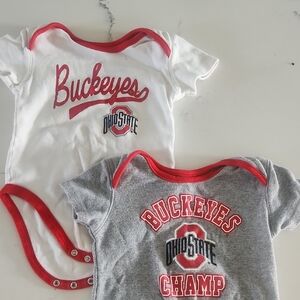 Ohio State Buckeyes Baby Onesies Set
